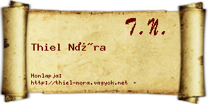 Thiel Nóra névjegykártya