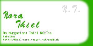 nora thiel business card